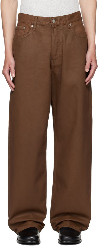 Jeans Dries Van Noten Dries Van Noten Loose Fit Coated Jeans Brun | 252-020927-2383, 0