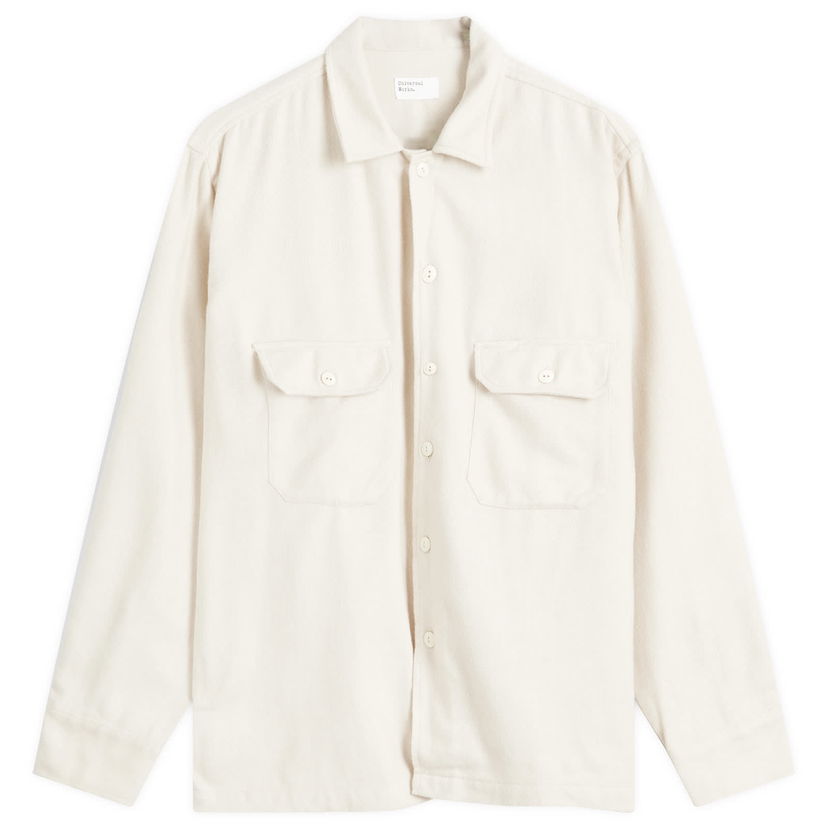 Skjorte Universal Works Universal Works Alaska Brushed Cotton Utility Overshirt, Size X-Large Hvid | 31752-ECR