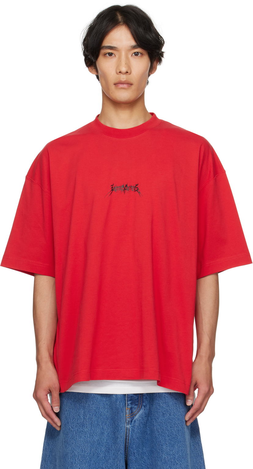 T-shirt VETEMENTS VETEMENTS Metal Logo Regular Fit T-Shirt Rød | UH76TR600R