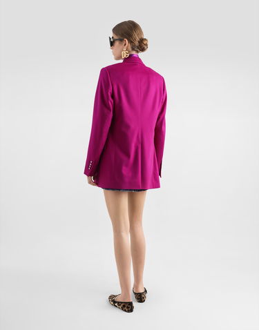 Jakke Dolce & Gabbana Dolce & Gabbana Oversize Double-breasted Cashmere Jacket Lilla | F29GUTFU2AXF0321, 2