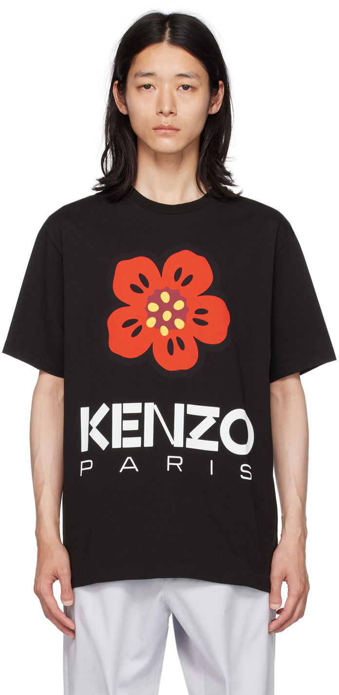 T-shirt KENZO Paris Boke Flower Sort | FD55TS4454SO, 0