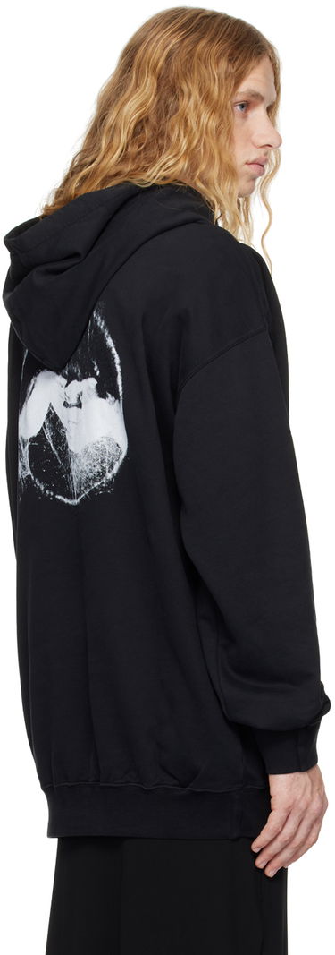 Sweatshirt Ann Demeulemeester Ann Demeulemeester Ollie Printed Comfort Hoodie Sort | 2402-M-JSW01-37-FA185-099, 2