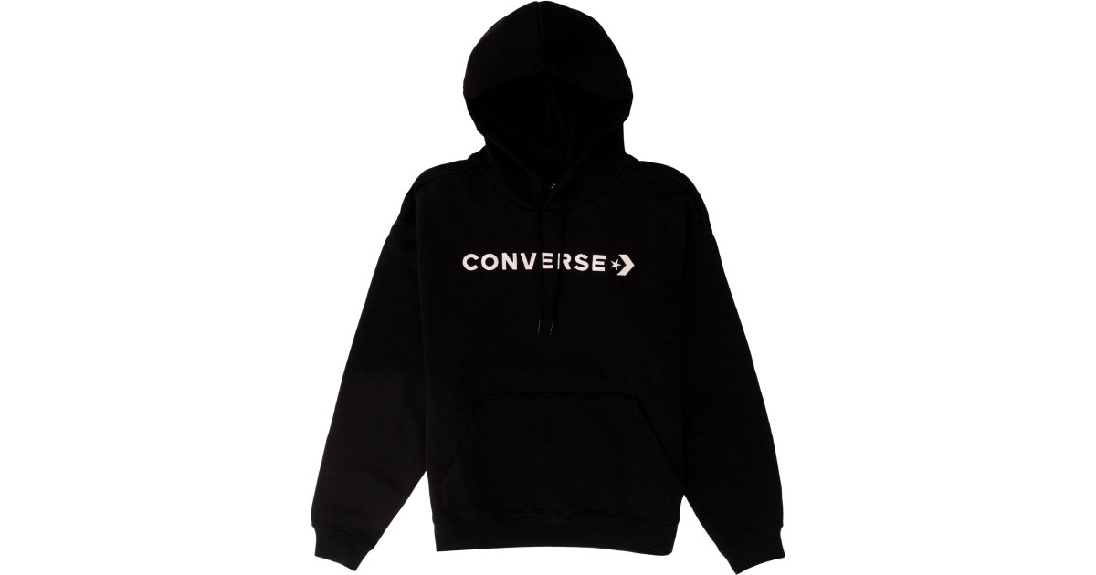 Sweatshirt Converse Strip Wordmark Oversized Sort | 10024372-a01-001, 1