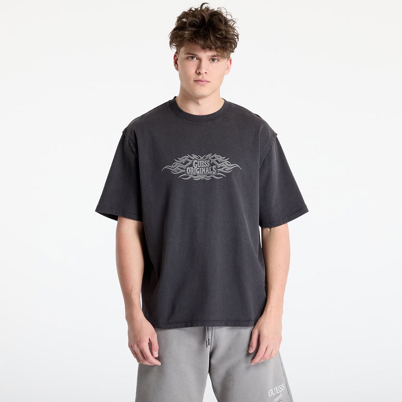 T-shirt GUESS GUESS Originals Eco Heavyweight Tee Sort | M5RI67KCCM1-JBLK