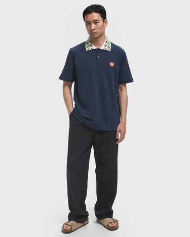 Polo skjorte Casablanca Laurel Pique Polo Shirt Mørkeblå | MPF25-JTP-243-02, 1