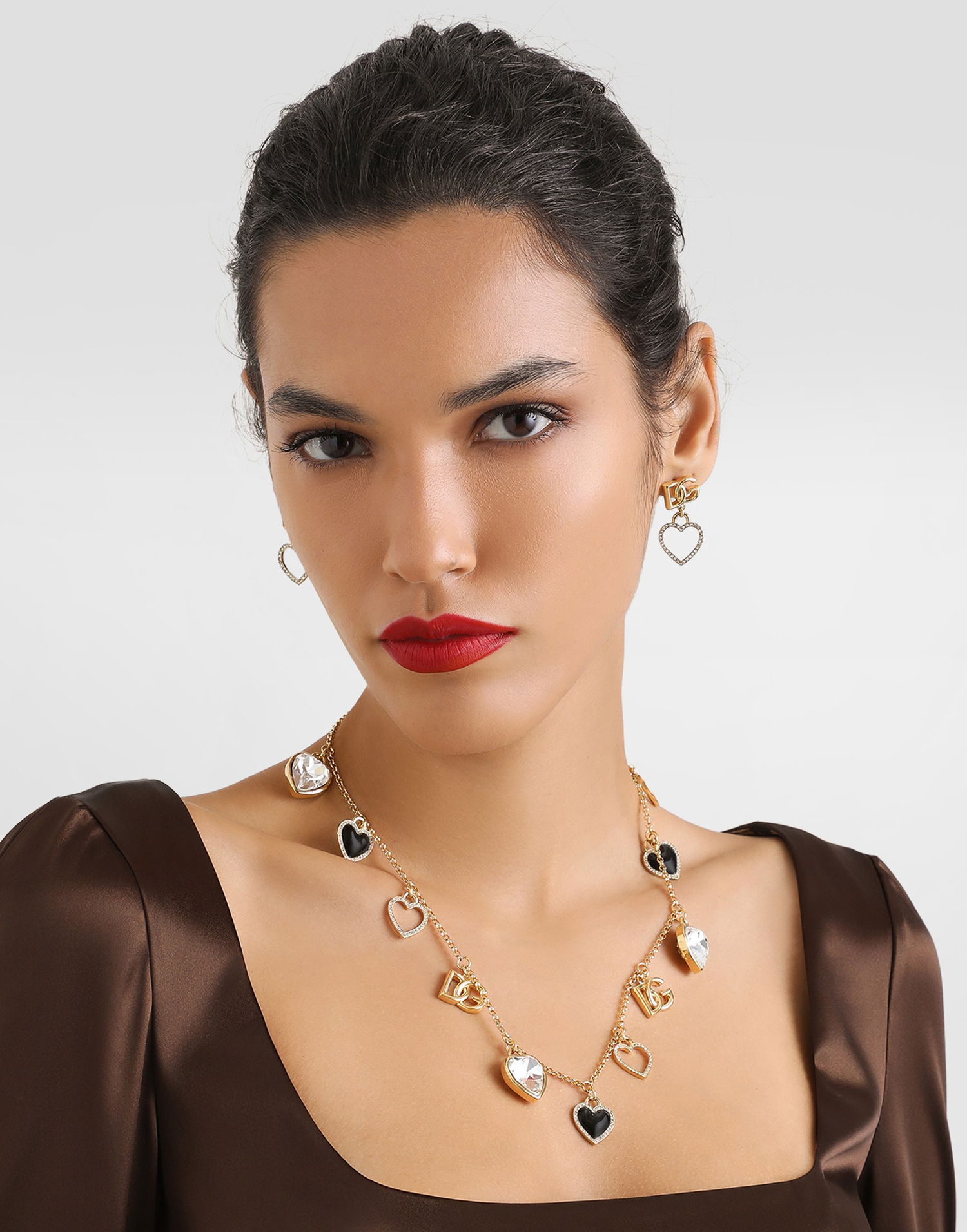 Halskæde Dolce & Gabbana Dolce & Gabbana Hearts Gold Metal Necklace Metalisk | WNR6I2W1111ZOO00, 1