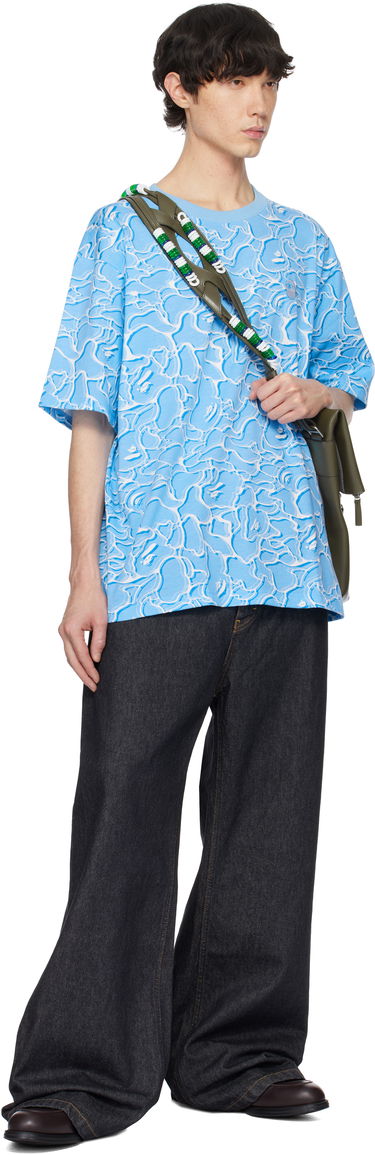 T-shirt BAPE ABC Sea Surface Camo Relaxed Fit T-Shirt Blå | 001CSK701002F, 3