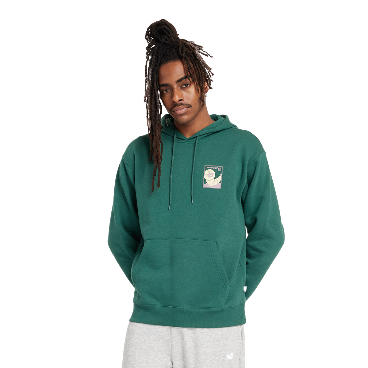 Sweatshirt New Balance Relaxed 550 Hoodie Grøn | MT43579-NWG, 0