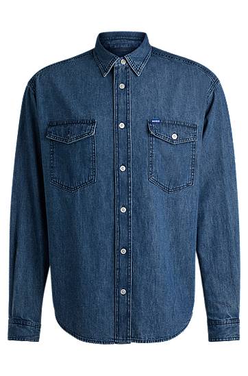 Skjorte BOSS Relaxed Fit Denim Shirt Blå | 50534162, 0