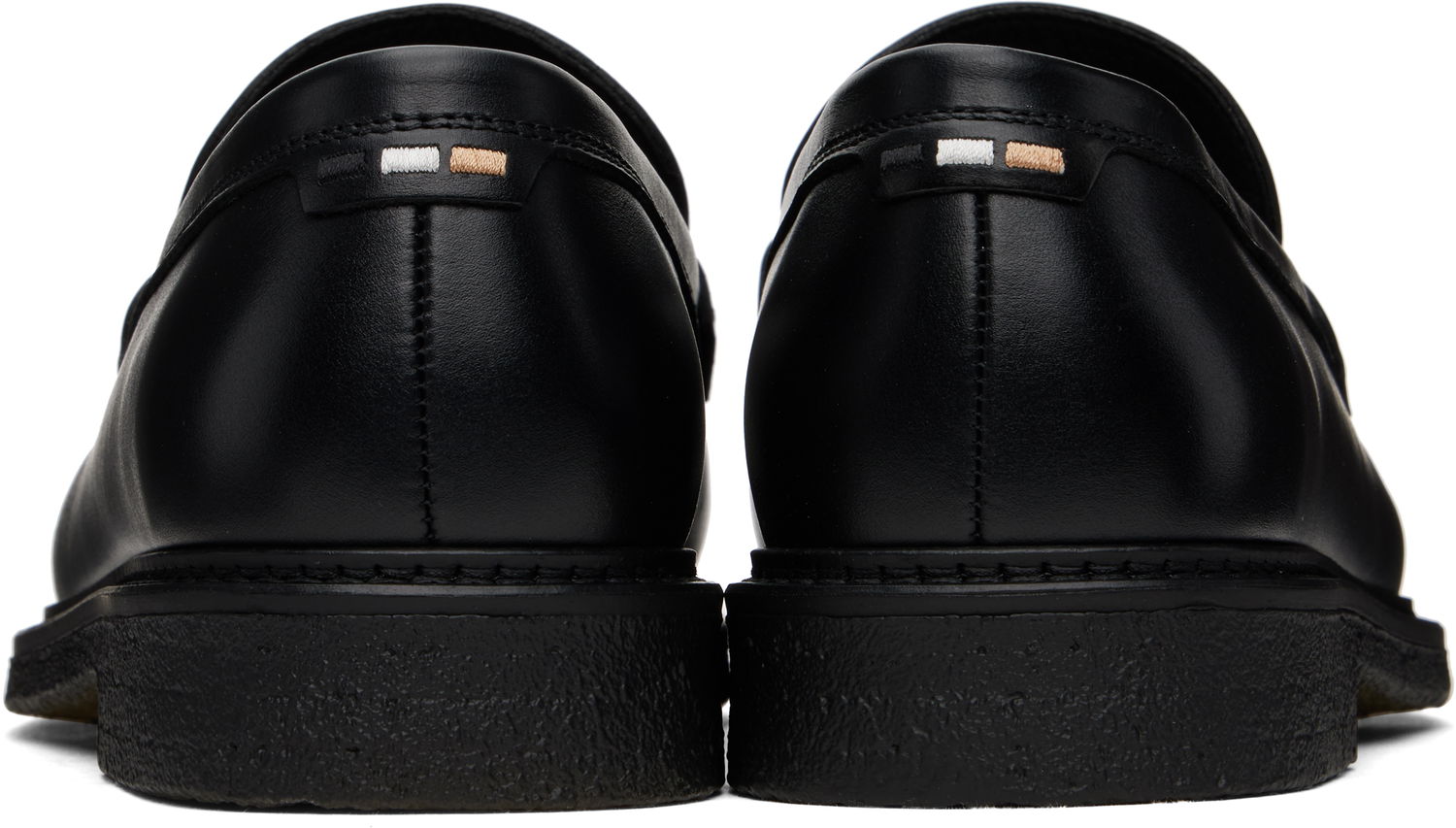 Sneakers og sko BOSS BOSS Polished Leather Loafers Sort | 50536162, 1