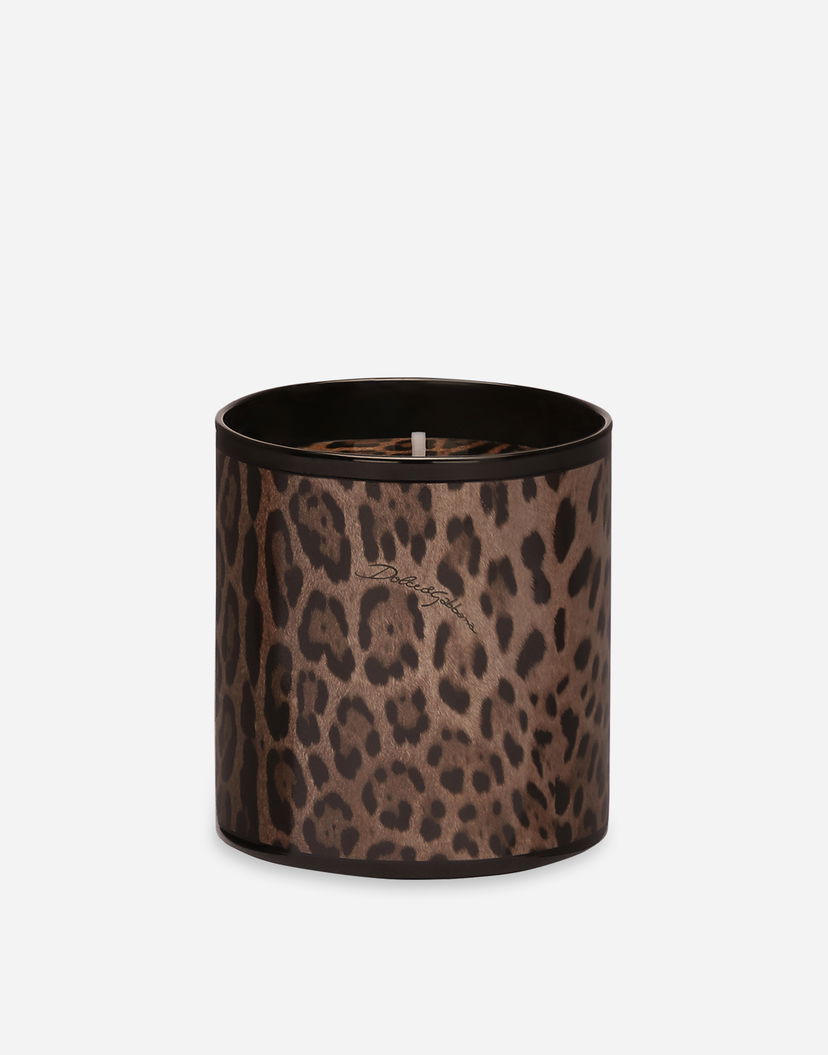 Stearinlys Dolce & Gabbana Dolce & Gabbana Patchouli Leopard Print Glass Candle Brun | TCC159TCAG3UL026