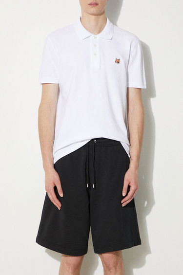 Polo skjorte MAISON KITSUNÉ Maison Kitsuné Bold Fox Head Patch Oversize Jog Shorts Hvid | MM01121KM0001, 0