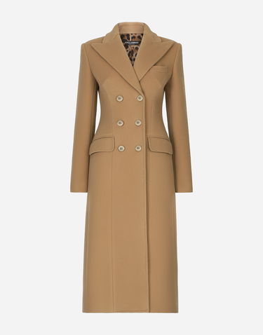 Frakker Dolce & Gabbana Long Double-breasted Wool And Cashmere Coat Beige | F0C8RTFU26KM0444, 0