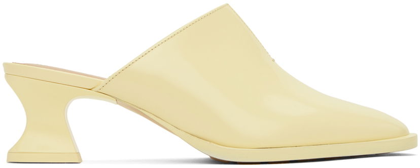Sneakers og sko Bottega Veneta Cha-Cha Sculpted Heel Mules Gul | 787035 V4BO0