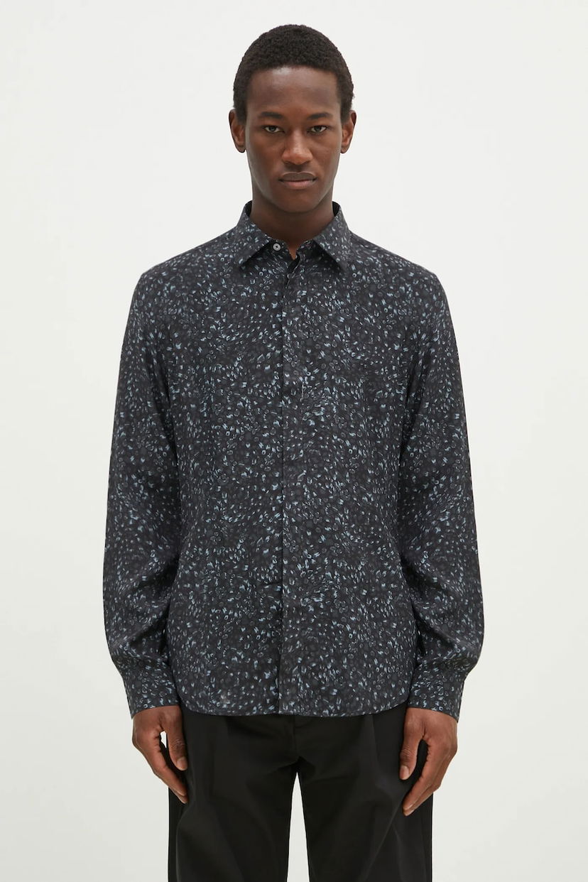 Skjorte Paul Smith Paul Smith Slim Fit Shirt with Classic Collar Sort | M1R.656U.P02579