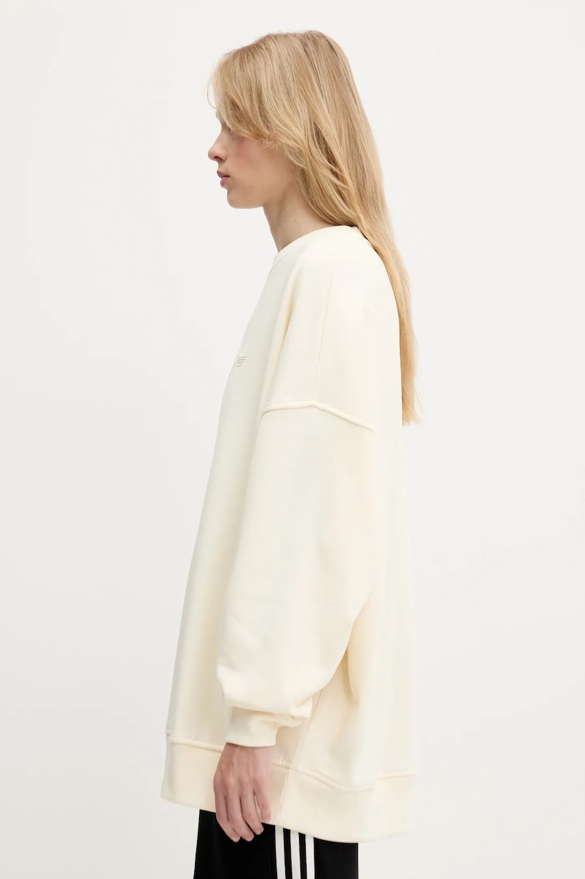 Sweatshirt adidas Performance Essentials Linear Oversized Crewneck Sweatshirt Beige | JW1016, 1