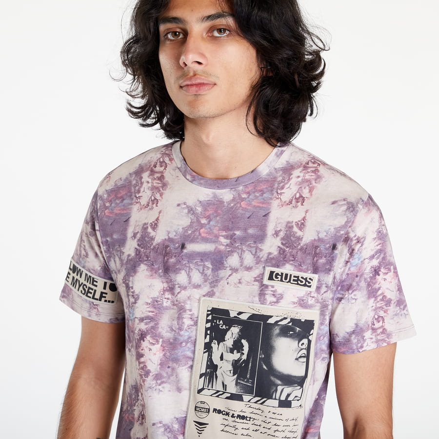 T-shirt GUESS Bsc Urbn Flyer Tee Lilla | M2BI78K9RM4-F10N, 1