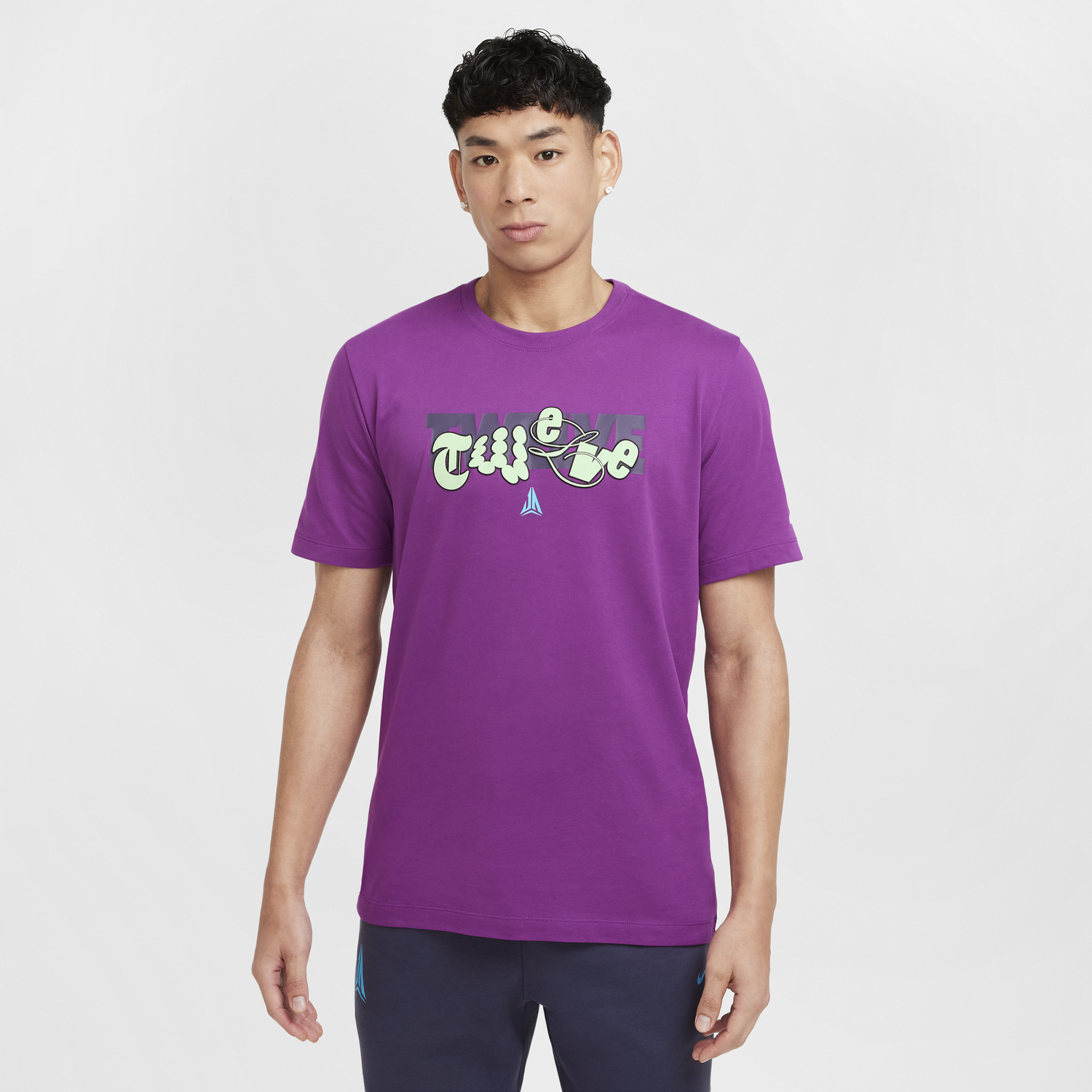 T-shirt Nike Ja Basketball T-shirt Print Purple Lilla | HF6193-505, 0