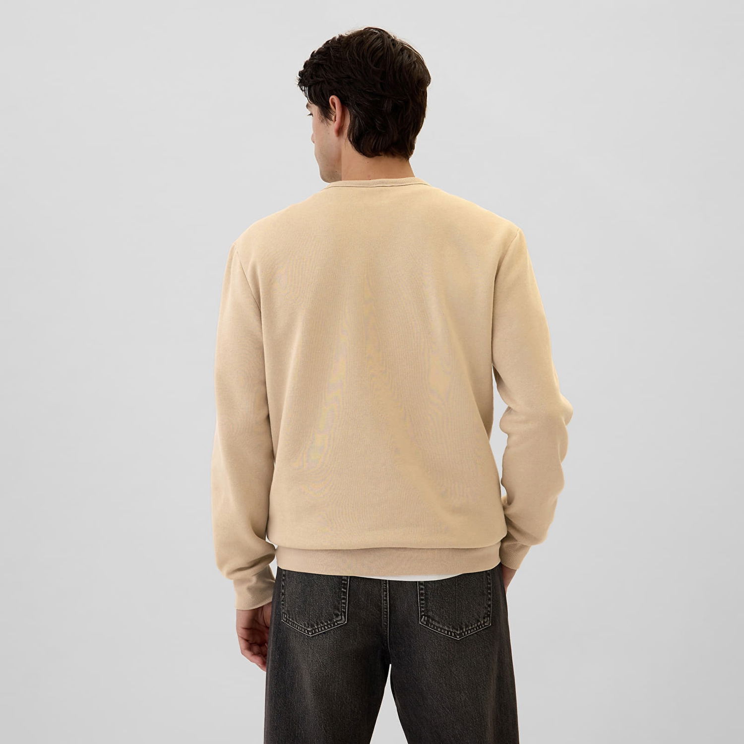 Sweatshirt GAP Fleece Sweatshirt Khaki Beige | 542214-05, 1