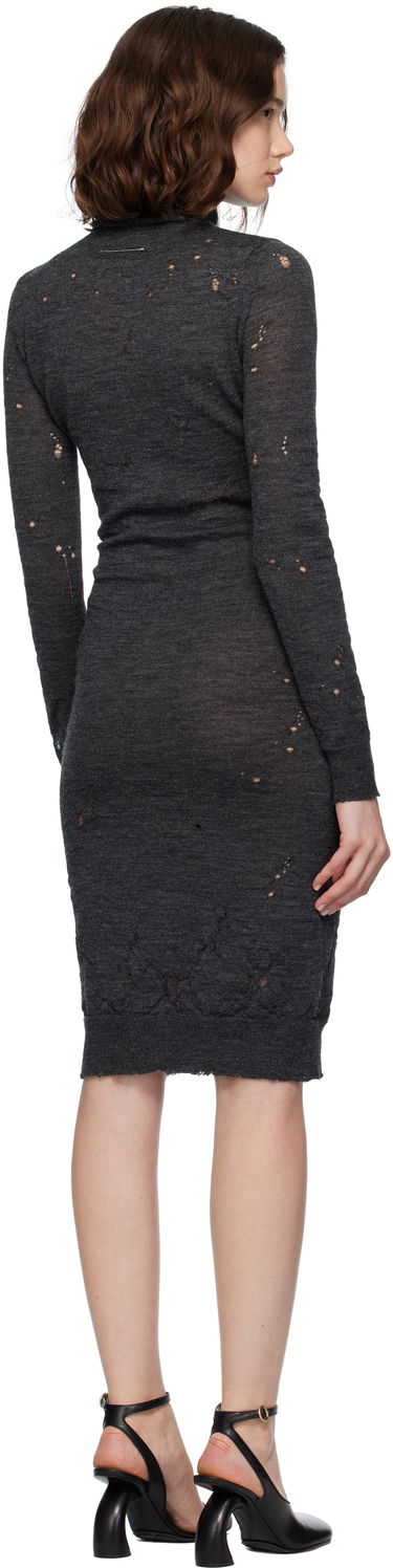 Kjole Maison Margiela MM6 Maison Margiela Turtleneck Midi Dress Grå | S52DD0073 M13134, 2