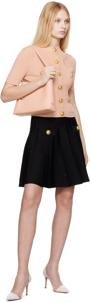 Sweater Balmain Balmain 4-Pocket Knitted Cardigan Lyserød | EF1KL023KB07, 3