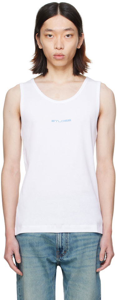 Tanktop Études Pippen White Tank Top Hvid | E24MM161A03200, 0