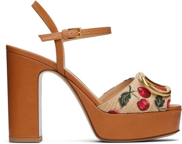 Skopleje Valentino Valentino Garavani VLogo Signature Cherryfic Platform Sandals Brun | 6W0S0FG2NNX, 0