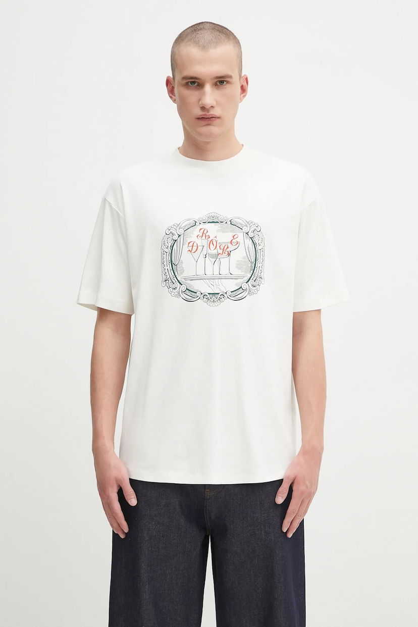 T-shirt Drôle de Monsieur Drôle de Monsieur Le Tshirt Plateau Graphic T-Shirt Hvid | H.TS255.CO002