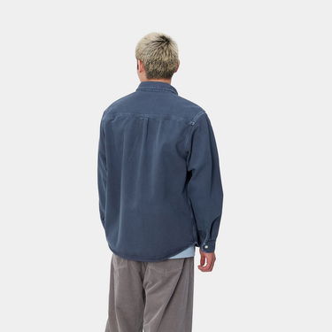 Skjorte Carhartt WIP Stone Dyed Shirt Jacket Blå | I033750_8, 2