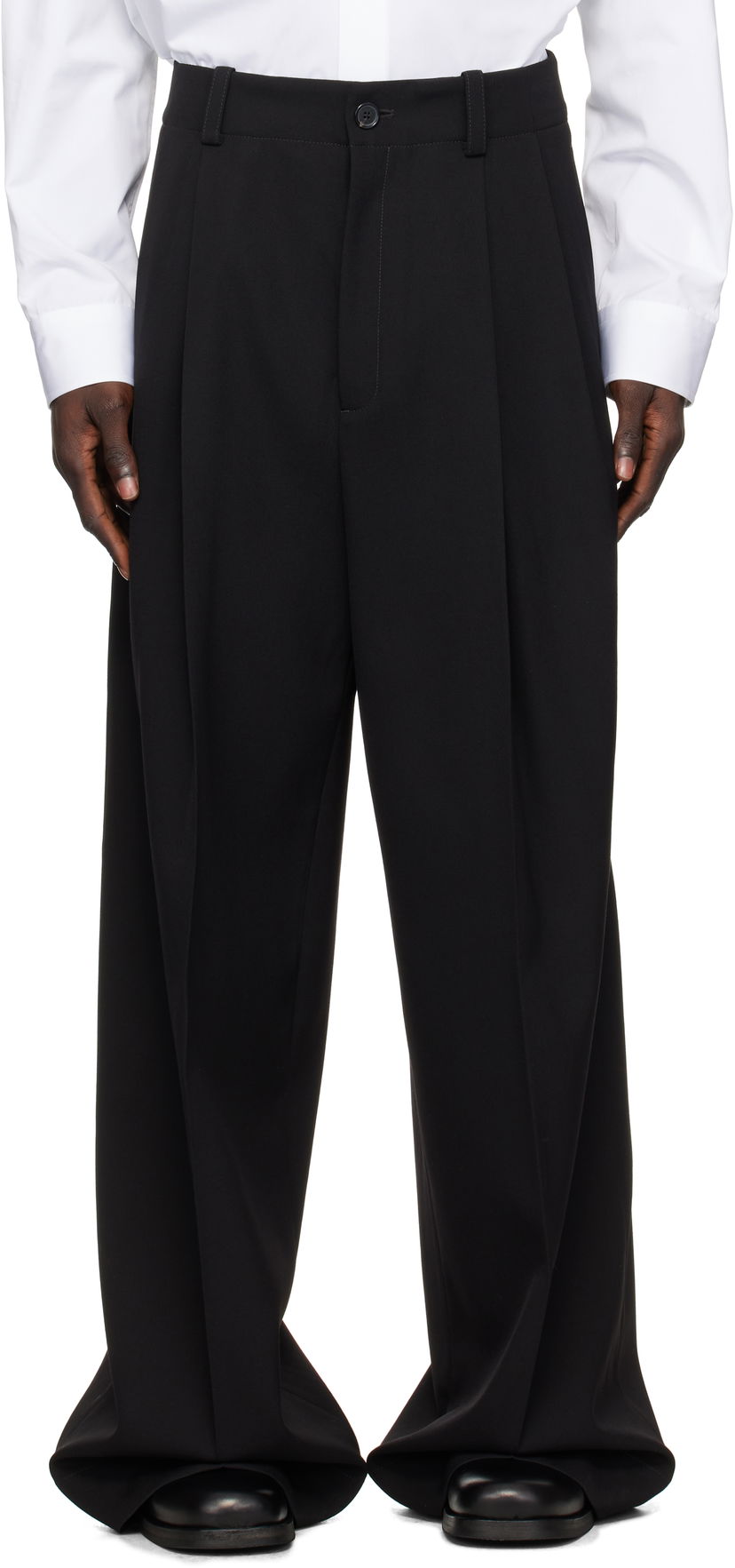 Bukser Off-White Wool Tailored Trousers Sort | OMCA24BF24FAB0021010