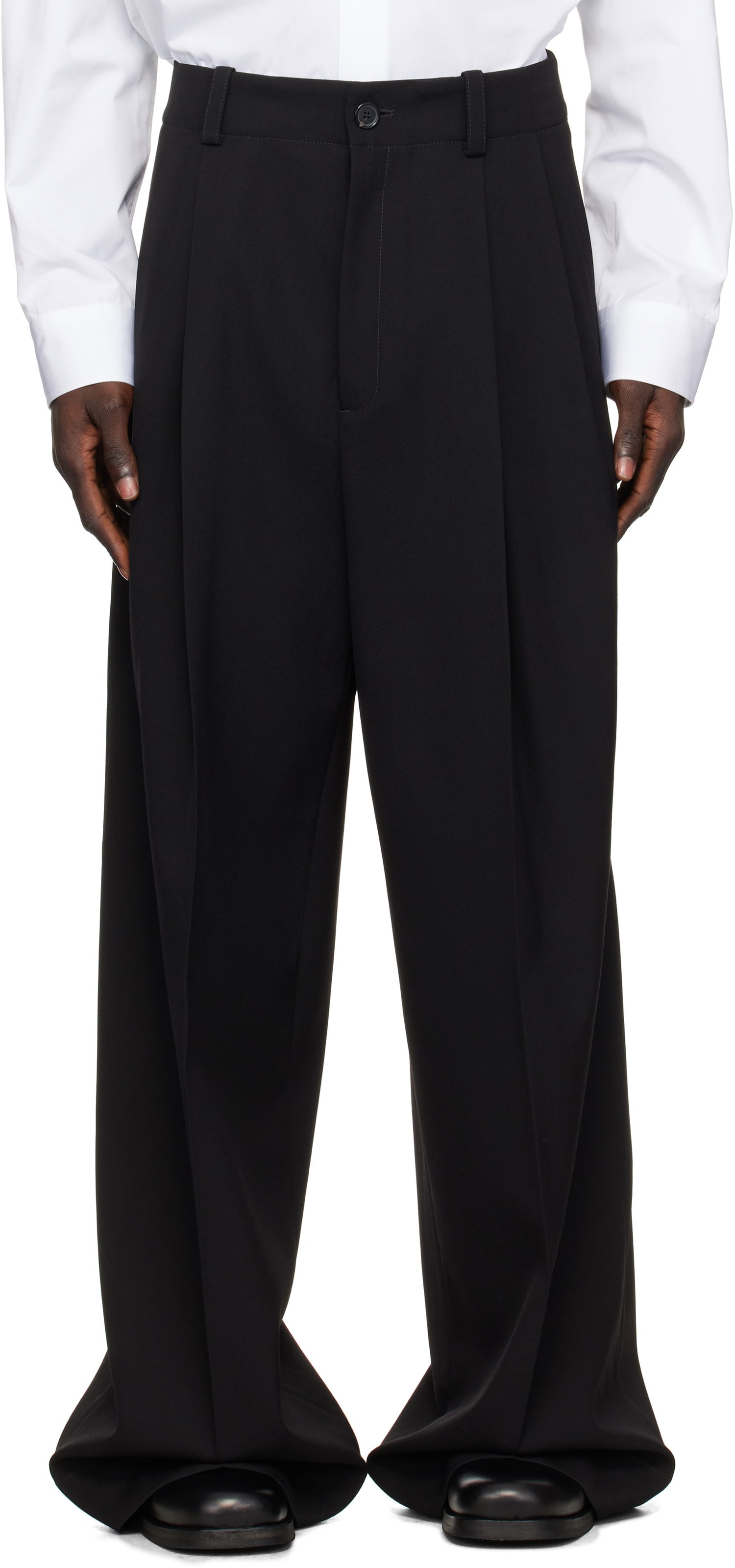 Bukser Off-White Wool Tailored Trousers Sort | OMCA24BF24FAB0021010, 0