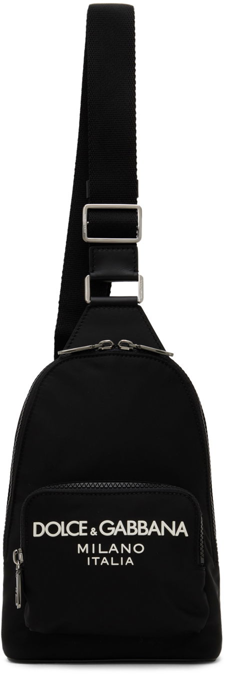Taljetaske Dolce & Gabbana Dolce&Gabbana Logo Sling Bag Sort | BM2295AG182
