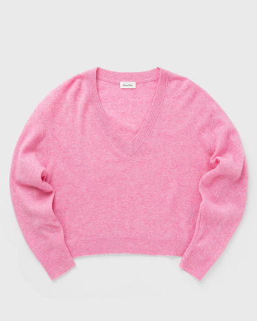 Sweater American Vintage Sweater V-Neck Lyserød | RAX18AH24-PRINCESSE-CHINE, 0