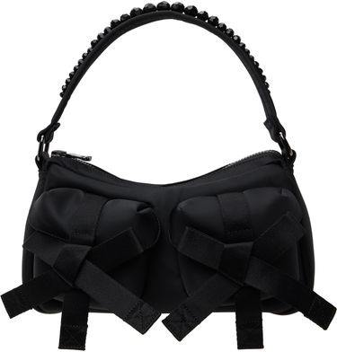 Håndtaske Simone Rocha Simone Rocha Beaded Utility Bow Pochette Bag Sort | BAG176B 0761, 0