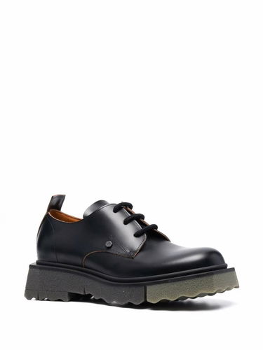 Sneakers og sko Off-White Leather Lace-Up Shoes Sort | OMIF013S22LEA0011063, 1