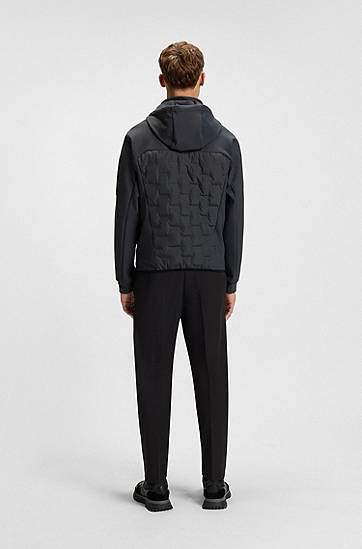 Jakke BOSS Down-filled Hooded Jacket Sort | 50541045, 1