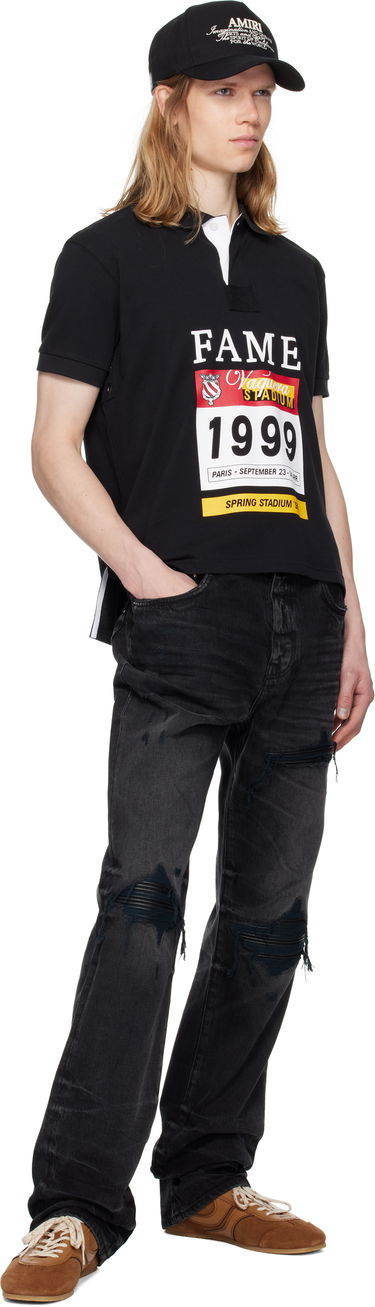 Jeans AMIRI AMIRI Leather Straight MX1 Jeans Sort | AMDNGH1086, 3