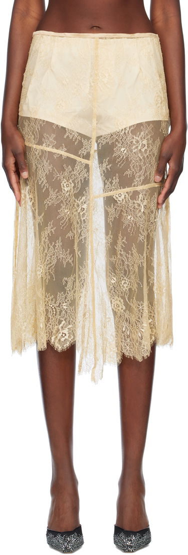 Nederdel STAND STUDIO Stand Studio Mathilde Lace Midi Skirt Beige | 66473-8001, 0