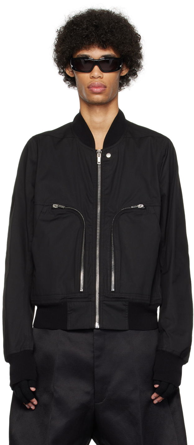 Bomberjakke Rick Owens Bauhaus Bomber Jacket Sort | RU01D3791 TE