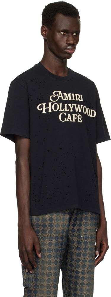 T-shirt AMIRI Amiri Hollywood Cafe Distressed T-Shirt Sort | AMJYTE1176, 1