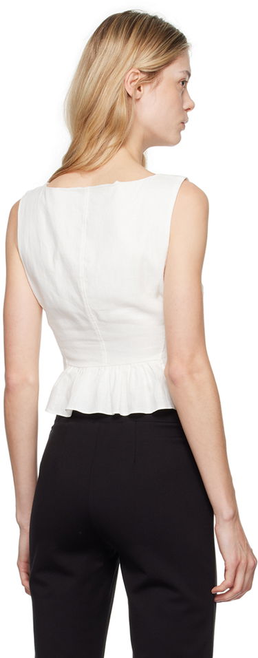Vest GUIZIO Guizio Adelina Peplum Tank Top Hvid | P24109W085, 2