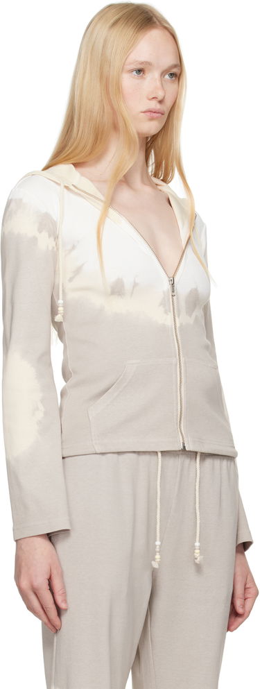 Sweatshirt Maison Margiela MM6 Maison Margiela Interlock Cotton Jersey Zip-Up Hoodie Beige | S62HG0028 M20110, 1
