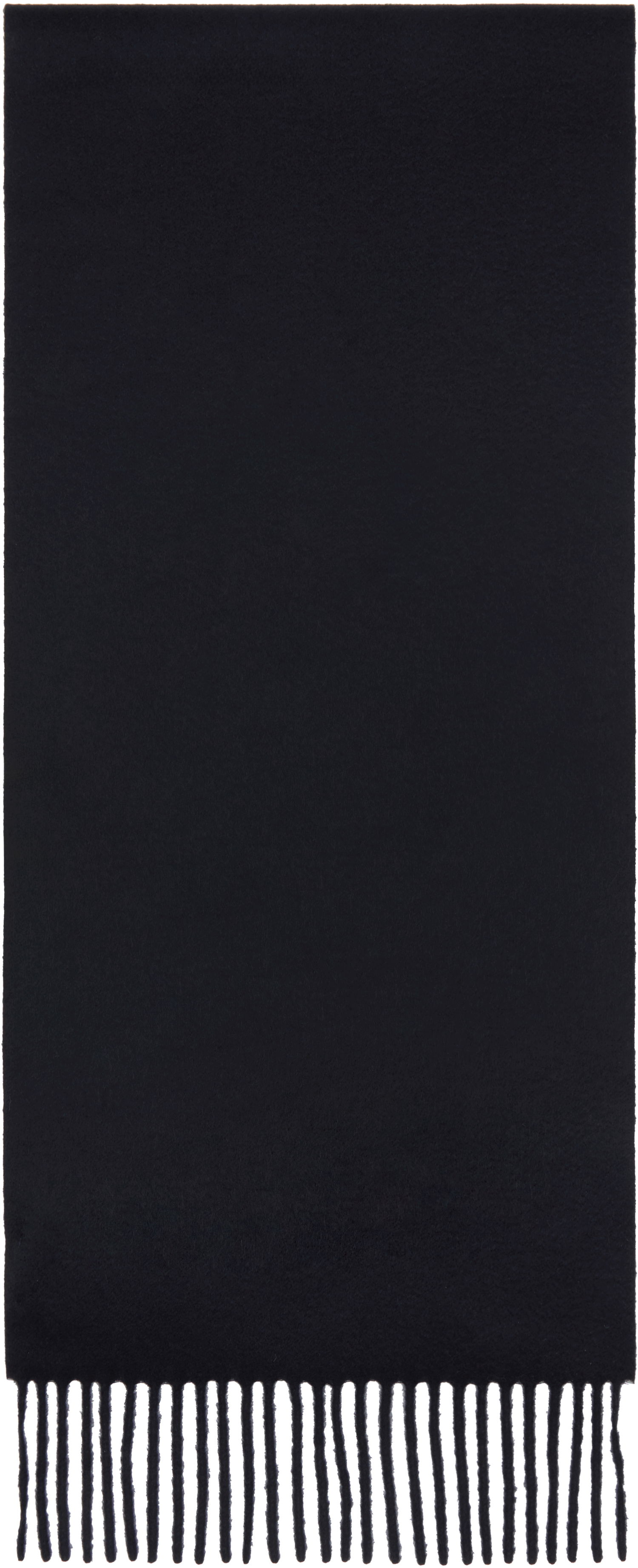 Tørklæde Max Mara Embroidered Logo Wool Scarf Mørkeblå | 2424546312600 MM02232, 1