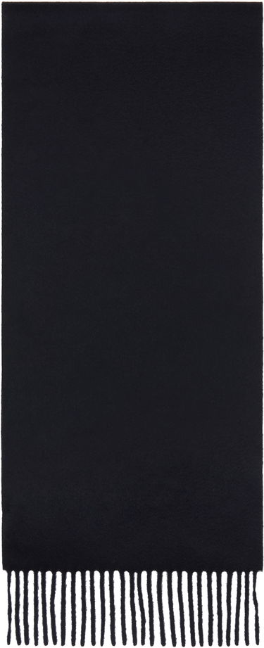 Tørklæde Max Mara Embroidered Logo Wool Scarf Mørkeblå | 2424546312600 MM02232, 1