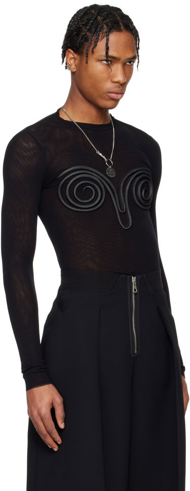 Krop Jean Paul Gaultier Jean Paul Gaultier 3D Spirale T-Shirt Sort | 25/34-F-TO271B-T001-00, 1