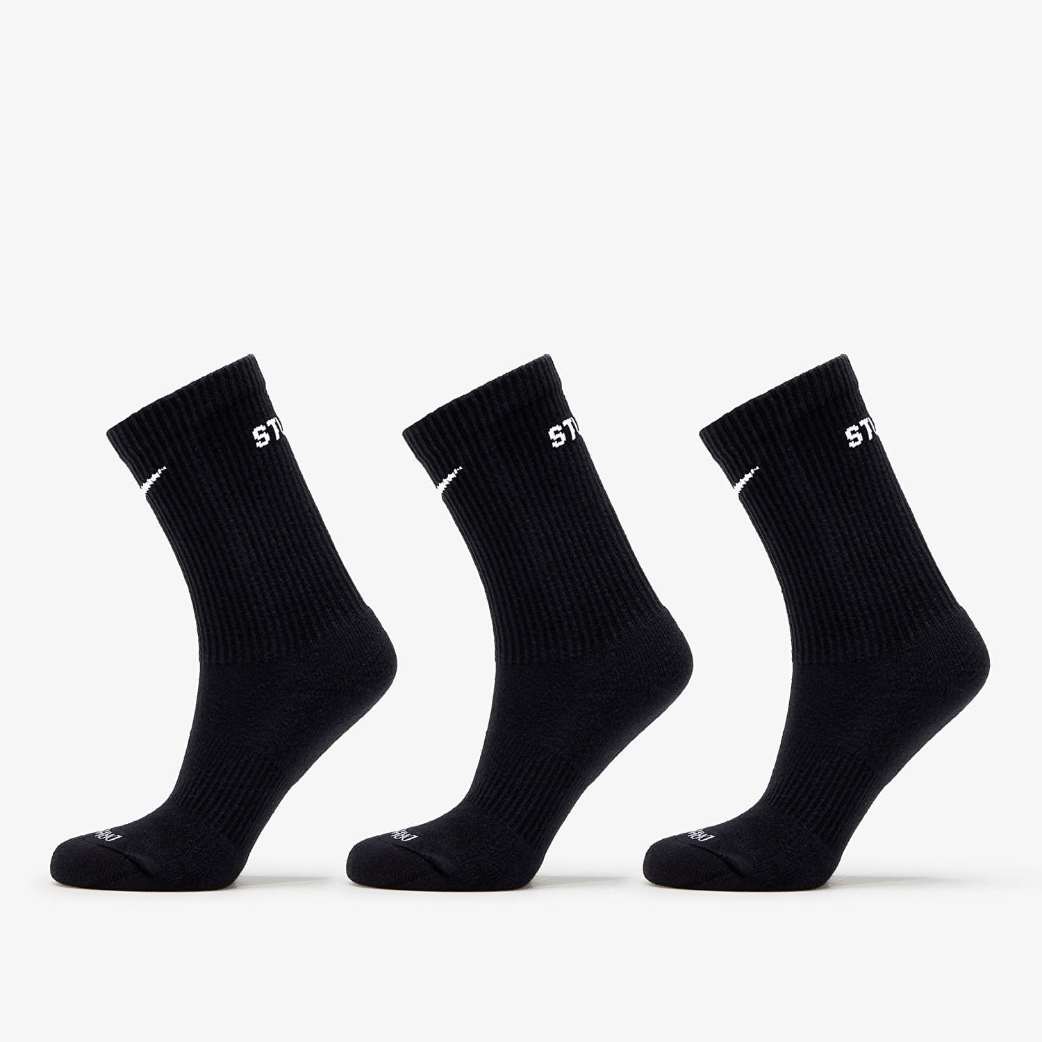 Sokker Nike Stüssy x Cushioned Crew Socks 3-Pack Sort | FQ3054-010, 0