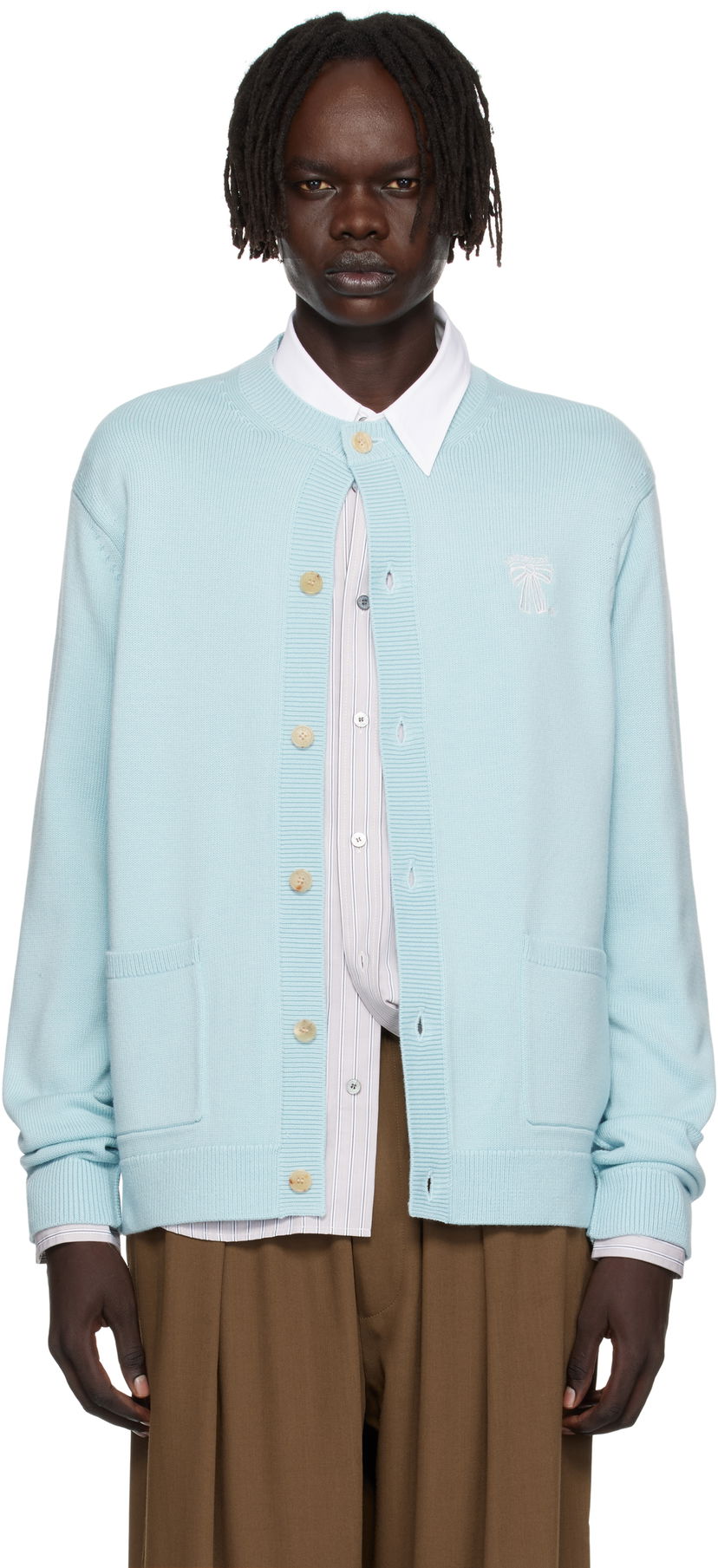 Sweater Acne Studios Acne Studios Crewneck Cardigan Blå | B60385-