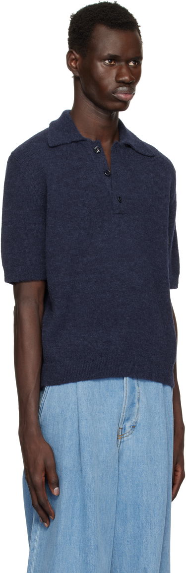 Sweater Dries Van Noten Dries Van Noten Alpaca Polo Grå | 251-021200-1703, 4