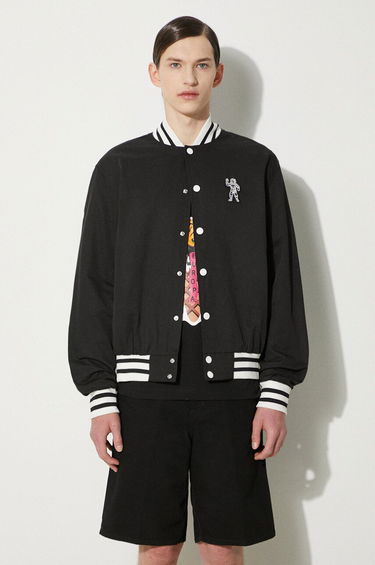 Bomberjakke BILLIONAIRE BOYS CLUB Billionaire Boys Club Arch Logo Lightweight Varsity Bomber Jacket Sort | B24201, 3