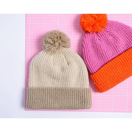 Beanie New Era Pom Beanie Lyserød | 60565273, 1